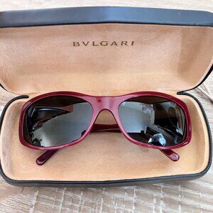 BVLGARI Burgundy Crystal Accent Sunglasses 8003-B 826 87 59 17-130
